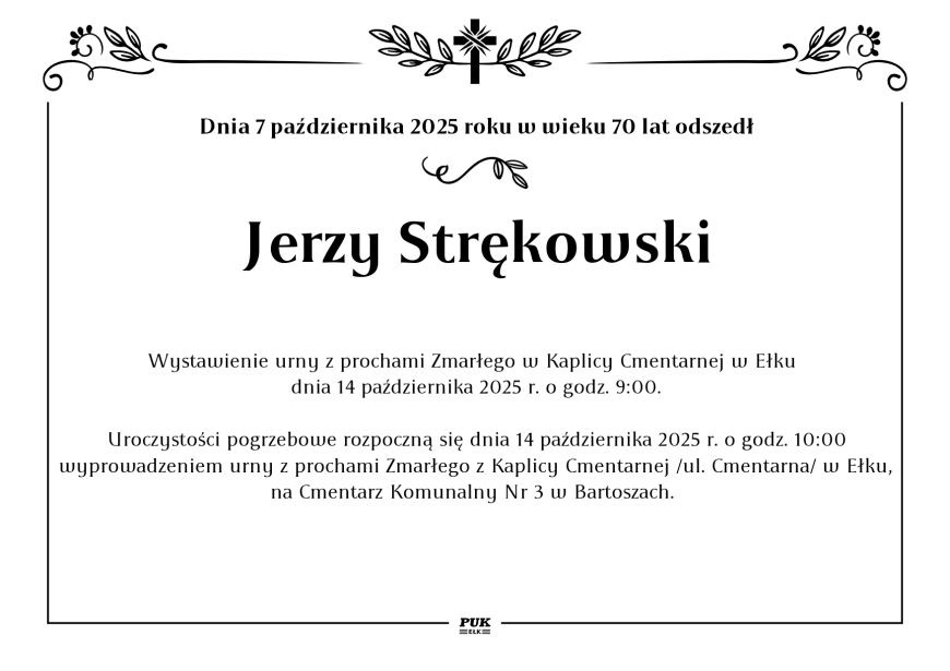 Jerzy Strękowski - nekrolog